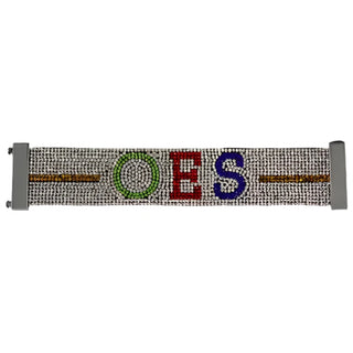 OES Eastern Star Austrian Crystal Cuff Bracelet Clear
