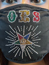 OES Eastern Star Rhinestone Bling Face Mask