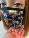 OES Eastern Star Rhinestone Bling Face Mask