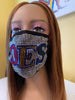 OES Eastern Star Rhinestone Bling Face Mask