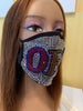 OES Eastern Star Rhinestone Bling Face Mask