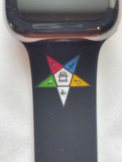 OES Eastern Star Silicone Watch Band for Apple Watch Size 38/40/41