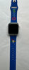 OES Eastern Star Silicone Watch Band for Apple Watch Size 42/44/45 MM Blue