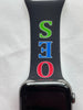 OES Eastern Star Silicone Watch Band for Apple Watch Size 42/44/45 mm