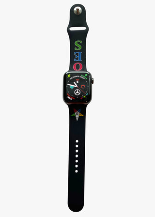 OES Eastern Star Silicone Watch Band for Apple Watch Size 42/44/45 mm