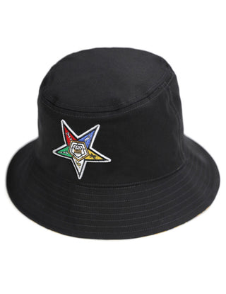 OES Eastern Star Reversible Bucket Hat Black