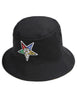 OES Eastern Star Reversible Bucket Hat Black