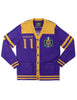 Omega Psi Phi Cardigan Sweater Purple