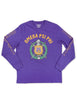 Omega Psi Phi Long Sleeve Tee Purple Large Shield