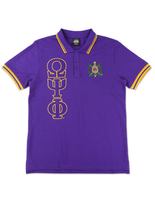 Omega Psi Phi Golf Shirt Purple
