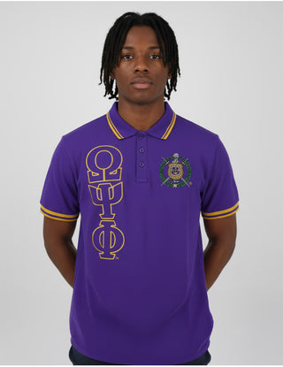 Omega Psi Phi Golf Shirt Purple