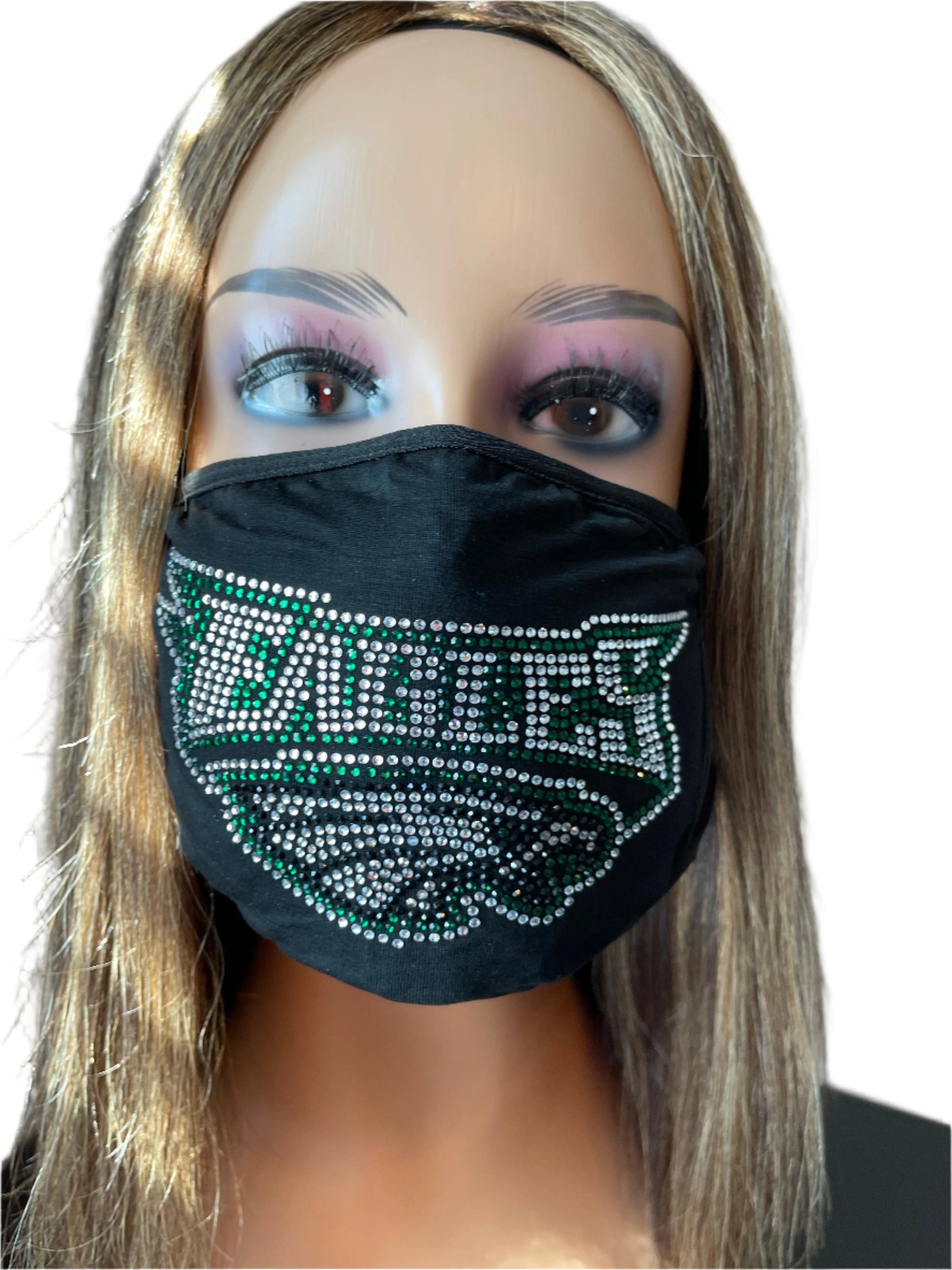 Philadelphia Eagles Bling Face Mask Front Logo