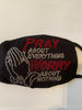 Pray About Everything Christian Rhinestone Bling Face Mask Clear Crystal