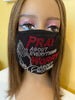 Pray About Everything Christian Rhinestone Bling Face Mask Clear Crystal