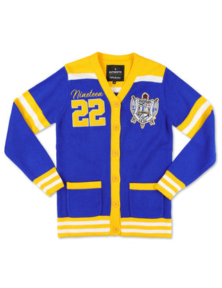 Sigma Gamma Rho Cardigan Sweater Blue