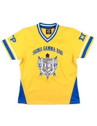 Sigma Gamma Rho ΣΓΡ Football Jersey Gold