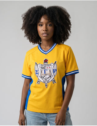 Sigma Gamma Rho ΣΓΡ Fitted Football Jersey Gold