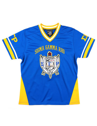 Sigma Gamma Rho ΣΓΡ Football Jersey Blue