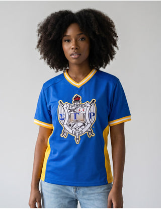 Sigma Gamma Rho ΣΓΡ Fitted Football Jersey Blue