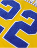 Sigma Gamma Rho ΣΓΡ Oversize Chenille Football Jersey Gold