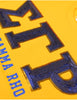 Sigma Gamma Rho ΣΓΡ Sequin Patch Tee Gold