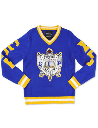 Sigma Gamma Rho V-Neck Sweater Blue