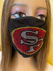San Francisco 49ers Bling Face Mask Front Logo