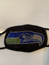 Seattle Seahawks Bling Face Mask Front Logo