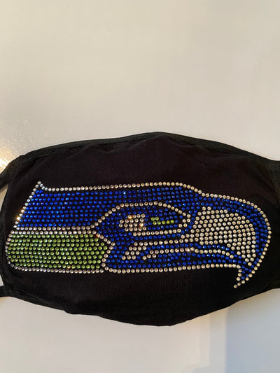 Seattle Seahawks Bling Face Mask Front Logo