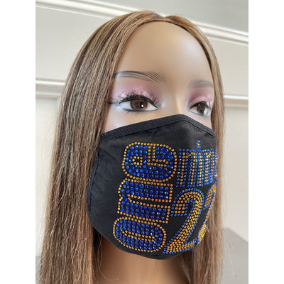 Sigma Gamma Rho 1922 Bling Rhinestone Face Mask