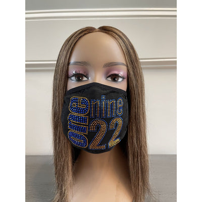 Sigma Gamma Rho 1922 Bling Rhinestone Face Mask