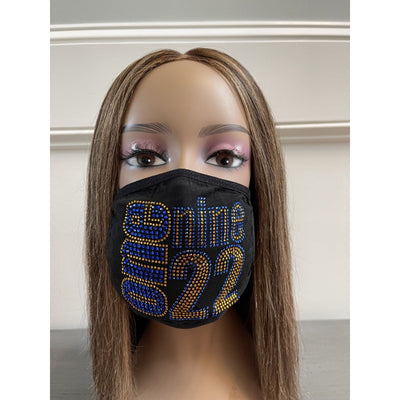 Sigma Gamma Rho 1922 Bling Rhinestone Face Mask