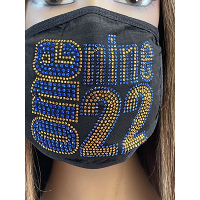 Sigma Gamma Rho 1922 Bling Rhinestone Face Mask