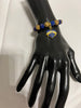 Sigma Gamma Rho Beaded Bling Elastic Heart Charm Bracelet