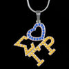 Sigma Gamma Rho Bling Heart Crystal Necklace