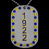 Sigma Gamma Rho Bling Rhinestone Double Side Dog Tag Necklace