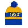 Sigma Gamma Rho Embroidered Knit Beanie Hat Gold
