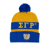 Sigma Gamma Rho Embroidered Knit Beanie Hat Gold