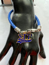 Sigma Gamma Rho Leather Charm Bracelet