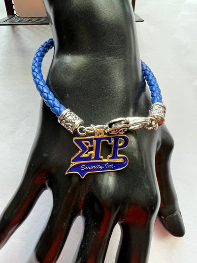 Sigma Gamma Rho Leather Charm Bracelet
