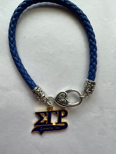 Sigma Gamma Rho Leather Charm Bracelet