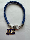 Sigma Gamma Rho Leather Charm Bracelet