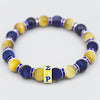 Sigma Gamma Rho SGR Beaded Blue and Gold Tiger Eye Bracelet