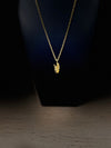 Sigma Gamma Rho SGR Hand Sign Necklace Gold