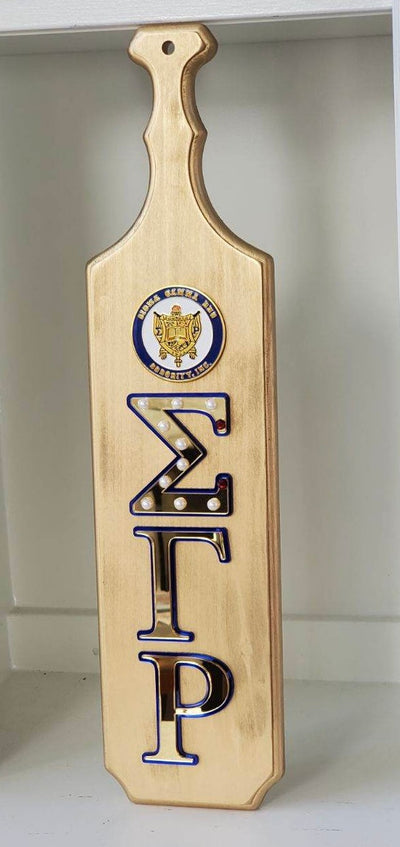 Sigma Gamma Rho Wood Paddle Gold
