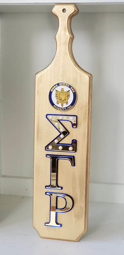 Sigma Gamma Rho Wood Paddle Gold