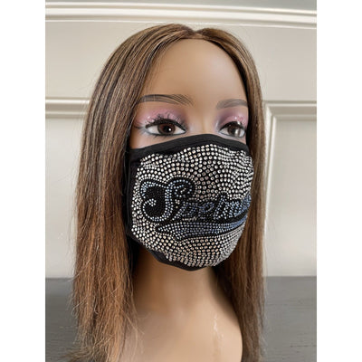 Spelman College Bling Rhinestone Face Mask