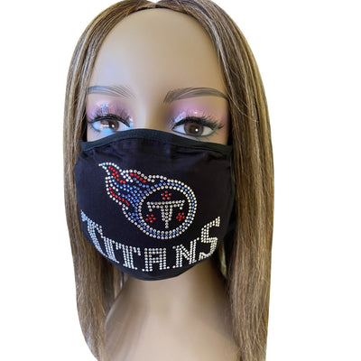 Tennessee Titans Bling Face Mask Front Logo