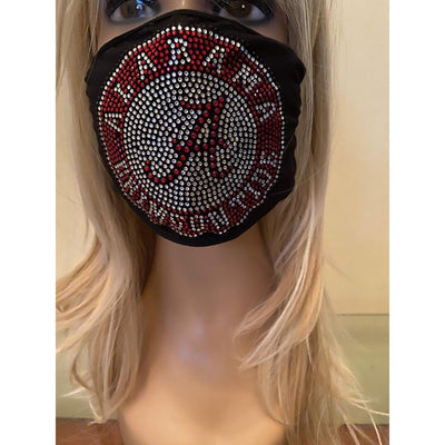 University of Alabama Crimson Tide Bling Face Mask with Filter