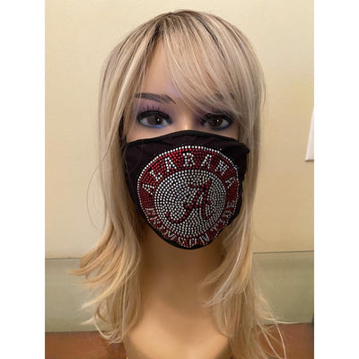 University of Alabama Crimson Tide Bling Face Mask with Filter